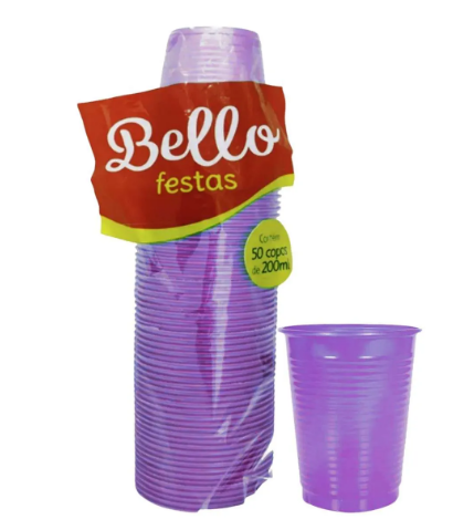 Copo Descartável - Roxo 180ml (50 Unid.)