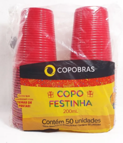 Copo Descartável - Vermelho 180ml (50 Unid.)